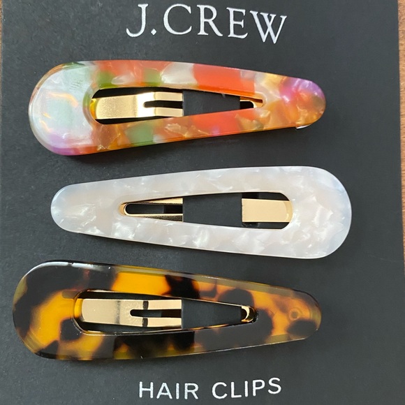 J. Crew Tortoise Clip Pack Barrettes. Set of 3. - Picture 4 of 6